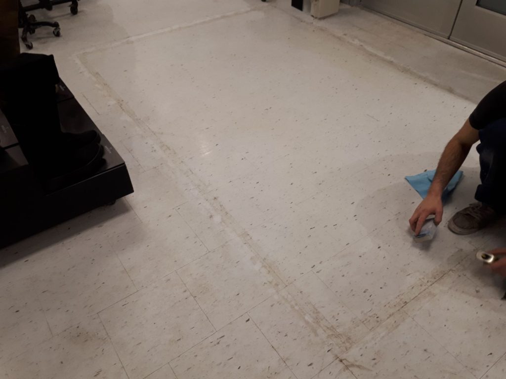 Cleaning Excess Floor Glue